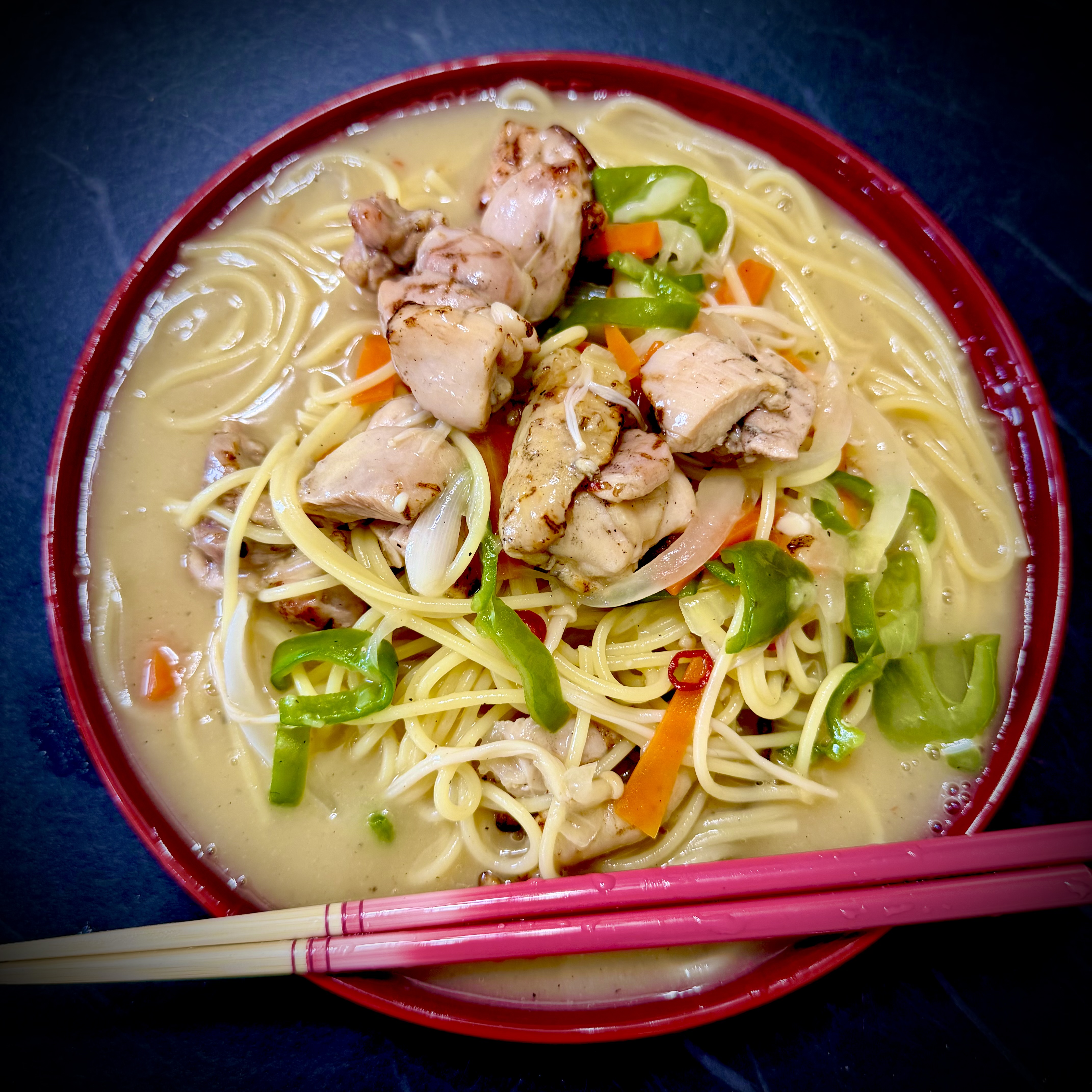 クリーミーチキン野菜パスタ