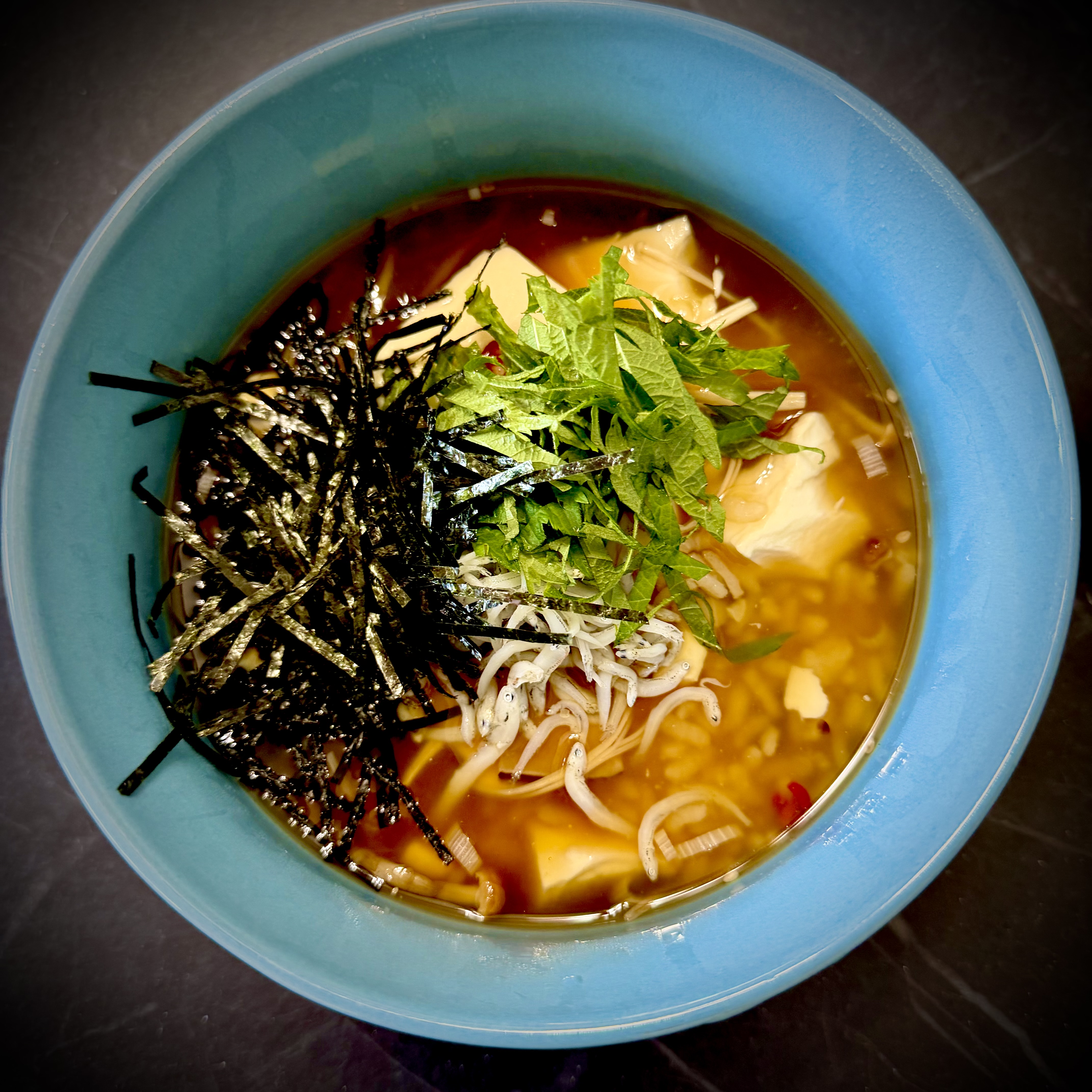 釜揚げしらすのあっさり雑炊 湯豆腐仕立て