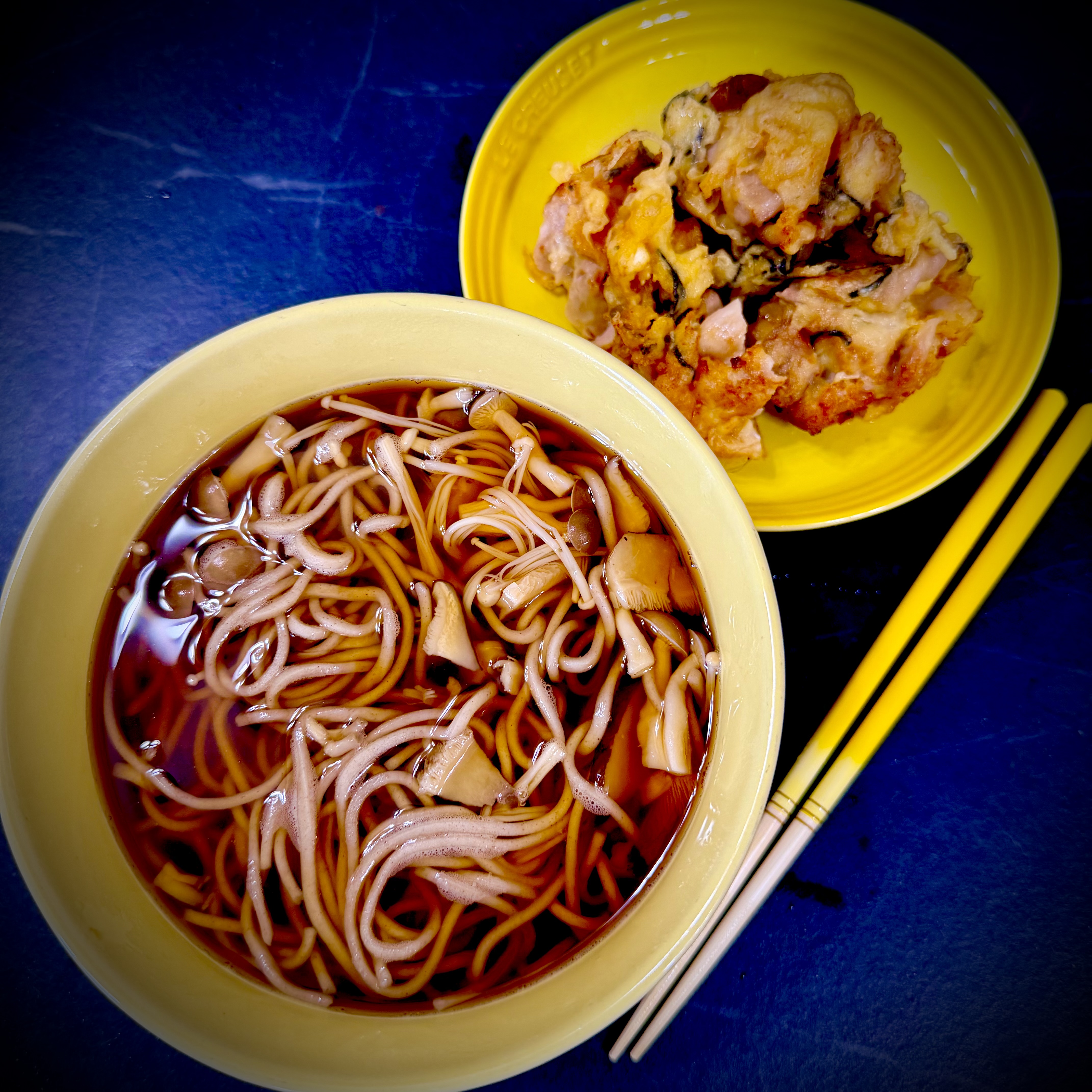 鶏天ぷらの出汁そば